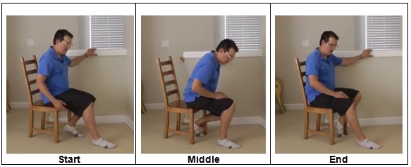 Knee Replacement Exercise with a chair